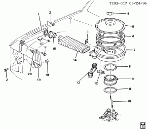 AIR INTAKE SYSTEM (LB4/4.3Z,L03/5.0H, EXC OFF ROAD PACKAGE 9K3)