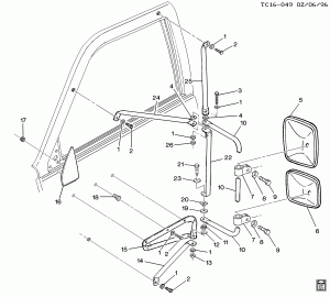 MIRROR/OUTSIDE REAR VIEW (WEST COAST TYPE 8B2,8G9)