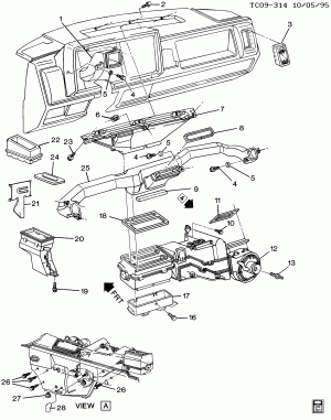 AIR DISTRIBUTION SYSTEM/INSTRUMENT PANEL