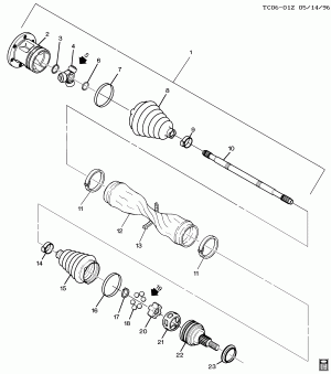 DRIVE AXLE/FRONT (PROTECTIVE COVER 8T7)