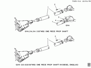 PROP SHAFT (ONE PIECE) MOUNTING