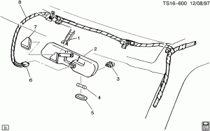 MIRROR/INSIDE REAR VIEW (LT SENSITIVE DD8, LT SENSITIVE & DUAL READING LAMPS DD6)