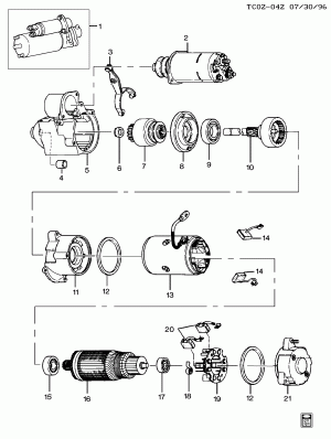 STARTER MOTOR (LH6/6.2C,LL4/6.2J,L65/6.5F)(DIESEL)