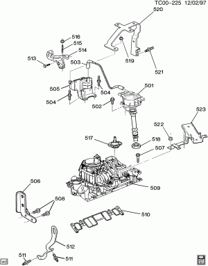 ENGINE ASM-4.3L V6 (L35/4.3W) PART 5 MANIFOLD & FUEL RELATED PARTS