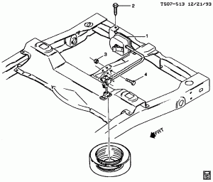 SPARE WHEEL CARRIER/FRAME MOUNTED