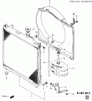 RADIATOR ASM J W/CW1(KOREA),CY1(AFRICA),CZ3(RUSSIA),CV3(MEXICO), E W/NA5(FED EMIS)(LS5,LN0)