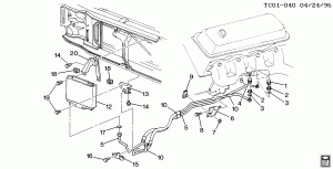 ENGINE OIL COOLER LINES (L19/7.4N, W/H.D. COOLING 5A5,5A6)