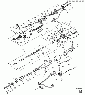 STEERING COLUMN/TILT (S.I.R. F/S,BTSI,PASS KEY)(AJ3,D55)