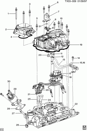 INTAKE MANIFOLD & THROTTLE BODY (L35/4.3W)