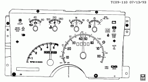 CLUSTER ASM/INSTRUMENT PANEL ELECTROMECHANICAL (ENGINE TACHOMETER U16)