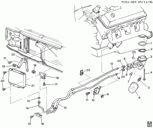 ENGINE OIL COOLER LINES (L05/5.7K, COOLING KC4, W/H.D. COOLING 5A5,5A6)
