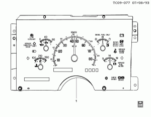 CLUSTER ASM/INSTRUMENT PANEL ELECTROMECHANICAL (EXC ENGINE TACHOMETER U16)