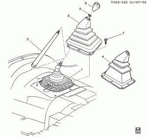 SHIFT CONTROLS/MANUAL TRANSMISSION (BORG WARNER MW1, NEW VENTURE M50)