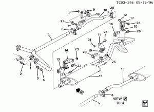 EXHAUST SYSTEM-V8 DIESEL (LL4/6.2J)
