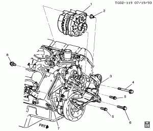GENERATOR MOUNTING (L49/6.5P,L57/6.5Y)
