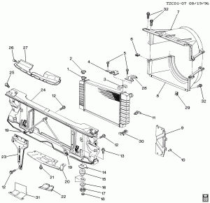 RADIATOR MOUNTING & RELATED PARTS