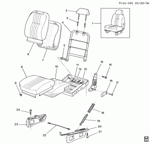 FRONT SEAT/LOW-BACK BUCKET-DRIVER (8W7)