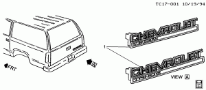 DECALS & NAMEPLATES/ENDGATE (CHEVROLET X88)