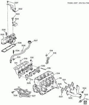 ENGINE ASM-2.2L L4 PART 5 MANIFOLDS & FUEL RELATED PARTS (LN2/2.2-4)