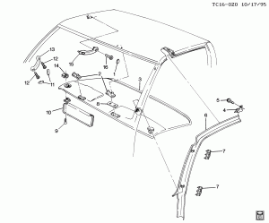 TRIM/INTERIOR-ROOF (EXC PRICE LEADER X81)