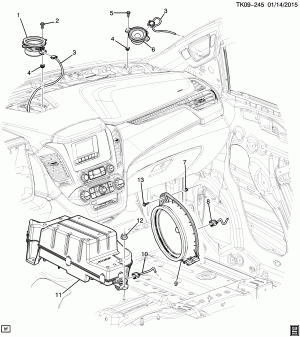 АУДИОСИСТЕМА/ПЕРЕДНЯЯ (CHEVROLET X88,G.M.C. Z88, PREMIUM UQS)