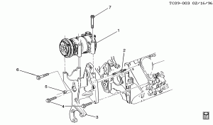A/C COMPRESSOR MOUNTING (L56/6.5S,L65/6.5F)