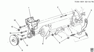 STEERING PUMP MOUNTING (L30/5.0M,L31/5.7R,L35/4.3W)