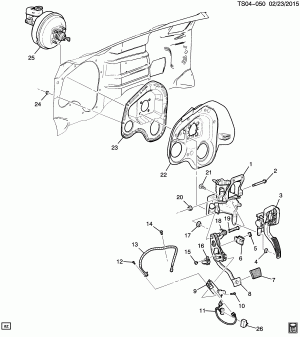 BRAKE PEDAL MOUNTING (POWER ADJUSTABLE PEDAL JF4)