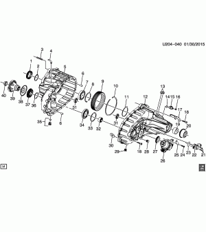 TRANSFER CASE PART 1 CASE & COMPONENTS (4-WHEEL DRIVE NQ6)