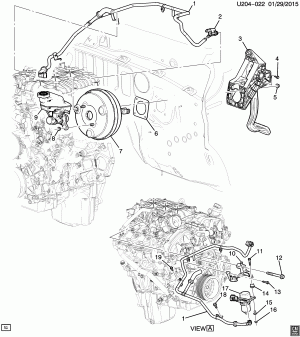 BRAKE BOOSTER & MASTER CYLINDER MOUNTING (LFX/3.6-3)