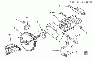BRAKE PEDAL & MASTER CYLINDER MOUNTING