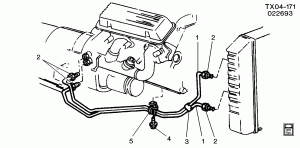AUTOMATIC TRANSMISSION OIL COOLER PIPES (L49/6.5P,L57/6.5Y)
