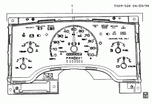 CLUSTER ASM/INSTRUMENT PANEL (EXC (U16))