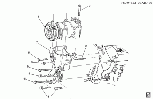 A/C COMPRESSOR MOUNTING (LF6/4.3X,L35/4.3W)