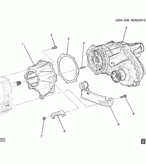 TRANSFER CASE ADAPTER (LGZ/3.6N, 4-WHEEL DRIVE NQ6)