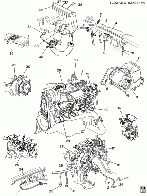 WIRING HARNESS/ENGINE (LH6/6.2C,LL4/6.2J)(DIESEL)
