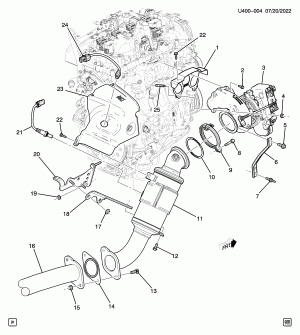 EXHAUST SYSTEM/FRONT (L3B/2.7K)