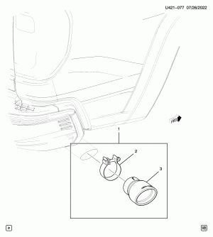 EXHAUST PIPE EXTENSION (DEALER INSTALLED, EXHAUST TIP VTA)