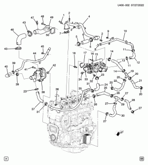 ENGINE ASM-2.7L L4 PART 3 COOLING & RELATED PARTS (L3B/2.7K)