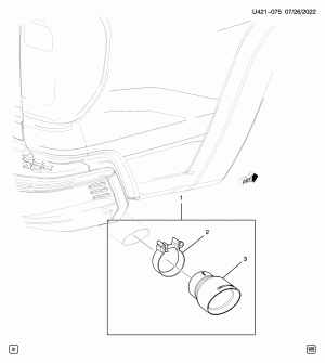 EXHAUST PIPE EXTENSION (DEALER INSTALLED, EXHAUST TIP VQZ)
