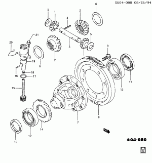 DIFFERENTIAL AND SPEEDO GEAR, W/M/TRNS