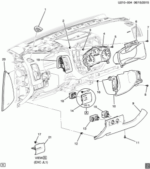INSTRUMENT PANEL PART 2 & RELATED PARTS DRIVER SIDE DETAILS