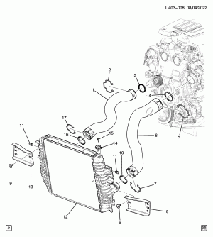 TURBOCHARGER INTERCOOLER SYSTEM (L3B/2.7K)