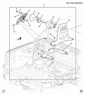 SPARE WHEEL CARRIER-WITHOUT JACK STOWAGE (DEALER INSTALLED, SPARE WHEEL CARRIER SEL)