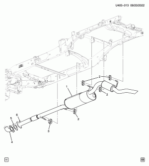 EXHAUST SYSTEM/REAR (L3B/2.7K)