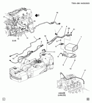 VAPOR CANISTER LINES & CANISTER (LH6/5.3M,LL8/4.2S)