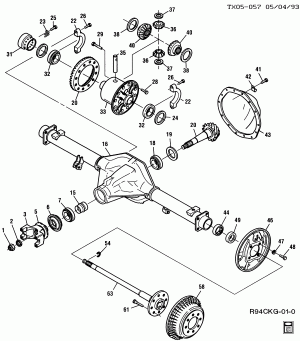 AXLE ASM/REAR 9.50 RING GEAR PART 1