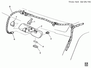 MIRROR/INSIDE REAR VIEW (TILT, DUAL READING LAMP DC4)