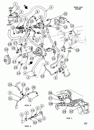 STEERING/BRAKE PUMP MOUNTING & LINES/DIESEL (W/AIR CONDITIONING C60)