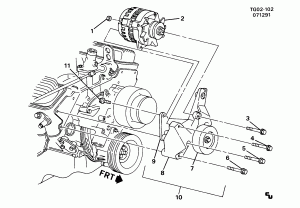 GENERATOR MOUNTING (LB4/4.3Z,L03/5.0H,L05/5.7K)